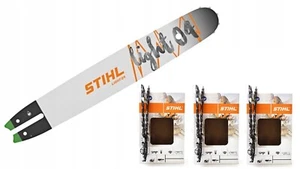 STIHL 3 łańcuchy pił + 1 szyna prowadząca 35cm 3/8"P 1,3mm 50 TG, 3005 000 4809 - Zdjęcie 1 z 1