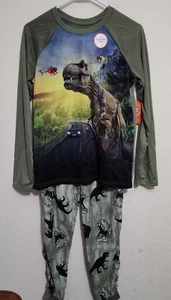 2 Piece Wonder Nation Boys XL (14-16) Pajama Set Dinosaur Graphic Print - Picture 1 of 6