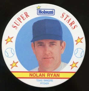 1991 MSA Holsum Bakeries Super Stars Baseball Disc Nolan Ryan #19 Texas Rangers - Picture 1 of 2
