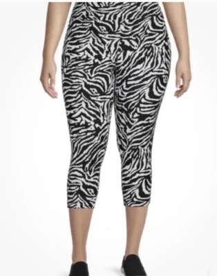 Terra & Sky Plus 尺寸黑色斑马 Capris 3X (24W-26W) 全新带标签 — 第 1/4 张图片