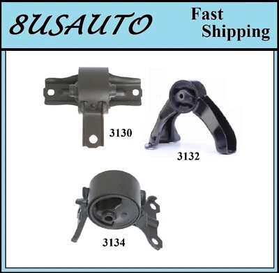 3PCS MOTOR & TRANS MOUNT FIT 2007-2013 JEEP COMPASS 2.0L - AUTO TRANS - Image 1 of 4