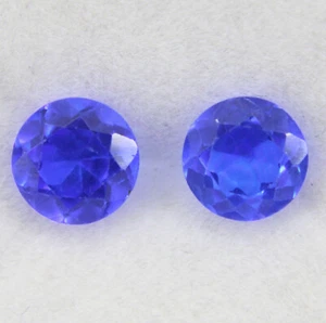 5.70Ct Natural Indicolite Tourmaline Certified Round Shape Loose Gemstones 7x4mm - Picture 1 of 2