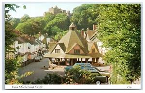 Postcard Dunster Somerset Yarn Market and Castle - Picture 1 of 2