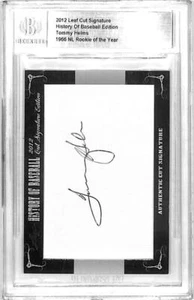 2012 Blattgeschichte des Baseballs geschnitten Signature Tommy Helms Autogramm rot 1966 ROY - Bild 1 von 2