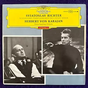 TSCHAIKOWSKY Piano Concerto RICHTER KARAJAN / DGG 138 822 Tulips RED Stereo VG+ - Picture 1 of 6