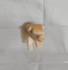 Carved Small White Onyx Pig Figurine - Bild 1 von 7