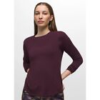 NEW prAna MULBERRY HEATHER FOUNDATION 365 LONG SLEEVE TOP SZ L LARGE