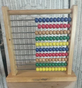 Melissa & Doug Preowned Abacus Ages 3 & Up 100 Wooden Beads  - Picture 1 of 10