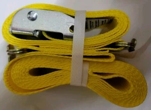 2"x12' U.S. Cargo Yellow Interior Van Strap Cam Buckle Butterfly Fittings 1500# - Picture 1 of 6