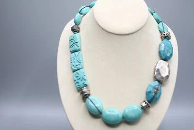 Collar Silpada GRANDE Plata de Ley/Turquesa R12 Foto 1 de 4