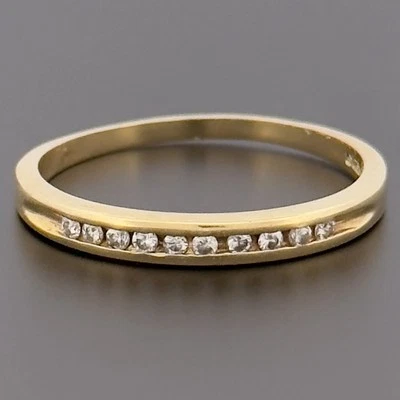 18ct Yellow Gold Diamond Eternity Band Ring Size O Hallmarked - Image 1 of 4