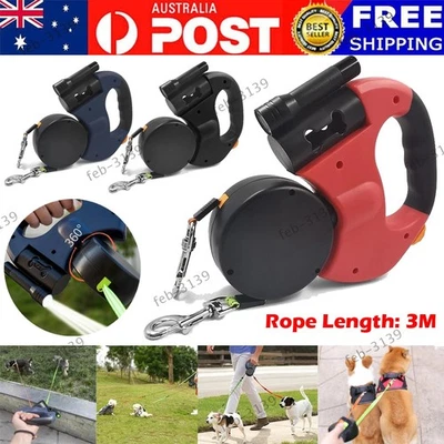 Heavy-Duty Retractable Dual Pet Leash Lead 360° Swivel Double Dog Walking Leash - image 1 of 4