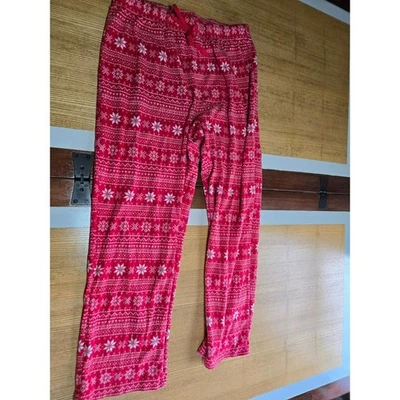 Pantalones de pijama grandes de vellón rojo Jammies For Your Families Foto 1 de 3
