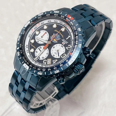 Reloj Pulsera KENTEX Blue Impulse Todo Azul Titanio S683M-07 con Caja de Japón MZ Foto 1 de 4