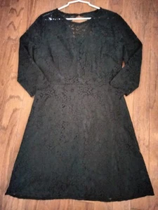 Ann Taylor Loft Black Lace Sheath Dress Size 10- Formal Evening Party - Picture 1 of 7