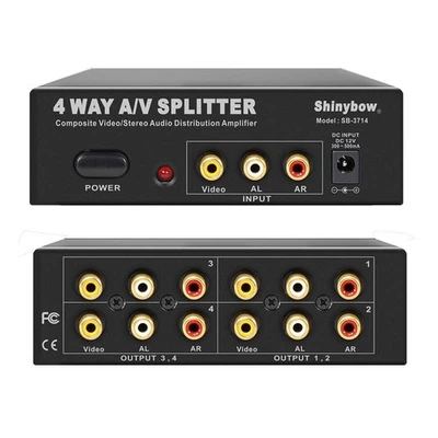 Maplin Shinybow 4 Way A/V Splitter Amplifier SB-3714 - Image 1 of 3
