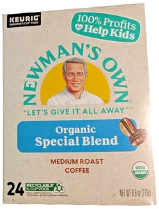 Newmans Own Special Organic Blend Medium Roast K-Cup Coffee Pods 24ct BB: 4/2027 - Picture 1 of 5