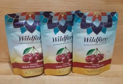 3CT: WILDFARE Freeze-Dried WHOLE SOUR CHERRIES Mediterranean soil/sun NO gmo/glu - Image 1 of 3