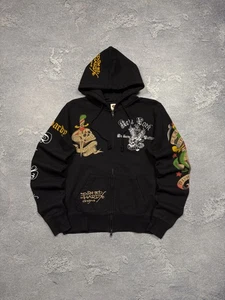 Vintage Ed Hardy Crazy New York Y2K Skull Hoodie Gr. M - Bild 1 von 13