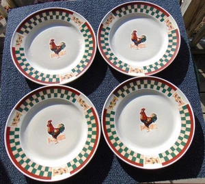 VIER Zitate Betty Crocker Hahn Huhn Speiseteller Country Inn Collection - Bild 1 von 3