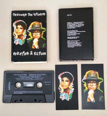 Elton John & Aretha Franklin Trough The Storm Cassette Cruciform Case + Inserts - Image 1 of 4