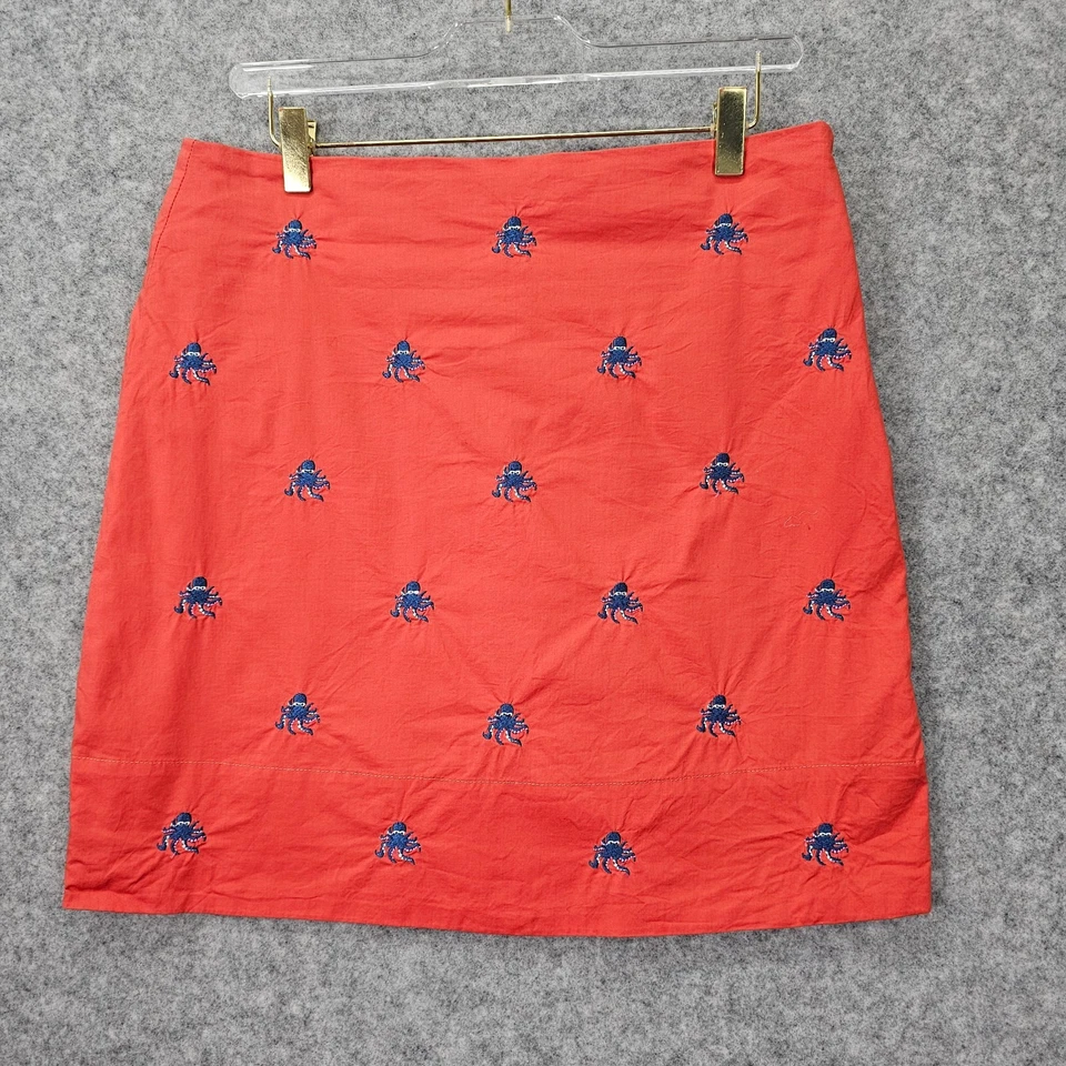 Falda Náufrago Nantucket Island Para Mujer 8 M Naranja Coral Mini Pulpo Preparación de Verano Foto 1 de 4
