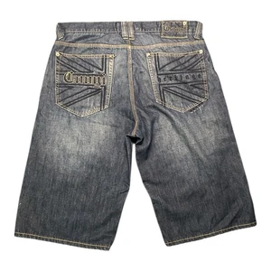Vintage Y2K Coogi Baggy Denim Skate Jnco Style Embroidered Shorts Hip Hop 38 - Bild 1 von 3