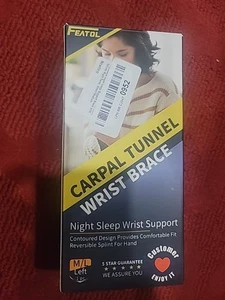 FEATOL - Left Wrist Brace for Carpal Tunnel Support Brace with Splints M/L - Picture 1 of 4