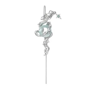 Contemporary Chinese Style Dragon Ear Cuff Artistic Openwork Alloy Jewelry For - Picture 1 of 8