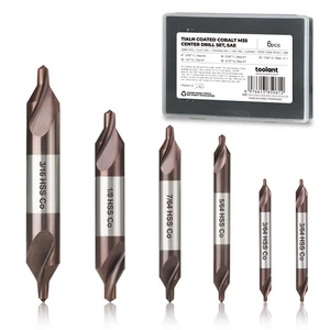 Center Drill Bit Set, TiAlN Coated Cobalt M35 HSS Centering Drill Bit for Sta... - Picture 1 of 6
