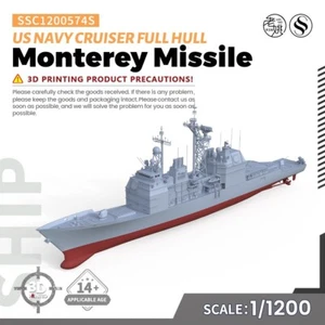 SSMODEL 1/1200 Modelo Militar Marina de los Estados Unidos Monterey Misil Cruiser CASCO COMPLETO - Imagen 1 de 4