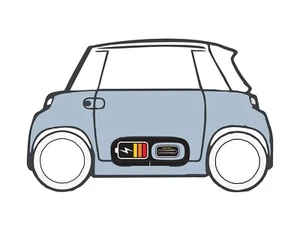 Set Adesivi Citroen AMI sportello fiancata laterale ricarica battery usb AM C 16 - Imagen 1 de 2