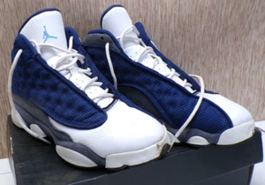 Nike Air Jordan 13 Retro Flint 2020 Youth 884129-404 Gr. 6Y Blau Weiß Gebraucht - Bild 1 von 24