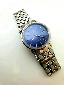 OMEGA SEAMASTER CAL 1012 AUTOMATIC 17 JEW SWISS WATCH, BLUE DIAL,DATE,ST-ST MAN - Imagen 1 de 8