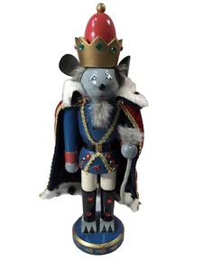 MOUSE KING Wooden NUTCRACKER Ballet 14” Holding It's Long Tail Pre-own Good Cond - Picture 1 of 16