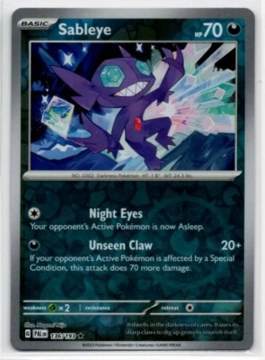 Pokemon Paldea Evolved Reverse Holo 136/193 Sableye - Image 1 of 2