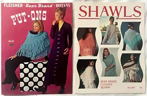 VTG Fleisher Botany Put-Ons Vol. 24 & 462 Shawls Crochet Knitting Patterns Books - Picture 1 of 8