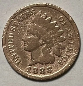 1888 Indian Head Cent Bronze Penny 1c US Coin. Bx12.73 - Picture 1 of 2