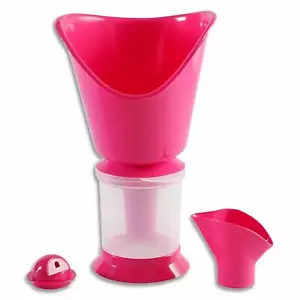 Facial Sauna & Nose Steamer 3 In 1 Steam Inhaler (Pink) Cough Cold & Flu Relief - Picture 1 of 5