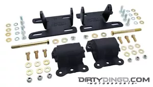 Dirty Dingo LS1 Adjustable Conversion Mounts LS Engines into 82-04 2WD S10 Black - Picture 1 of 2