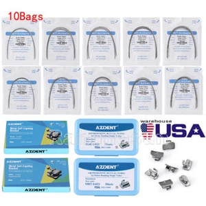 10 Packungen Dental Kieferorthopädische Niti Rundbogen Drähte/Bukkenschläuche/Klammern Roth MBT - Bild 1 von 88