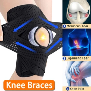 Knee Brace for Knee Pain Open Patella Knee Compression Sleeve Guard Women Men - Picture 1 of 17