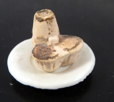 Antique c.1900 PASTRY on PORCELAIN PLATE 1:12 German Dollhouse Miniature Food - Image 1 of 3