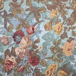 Mulberry Home England Secret Garden Kohl Rosen Blumen Leinenstoff 2,5 Yds - Bild 1 von 14