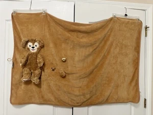 Disney Parks Duffy the Disney Bear Plush on Roll Up Blanket Brown Soft - Picture 1 of 13