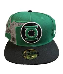 NEW ERA 59Fifty GREEN LANTERN DC Comics Superhero Fitted Hat Ball Cap 7 1/4 New! - Picture 1 of 12