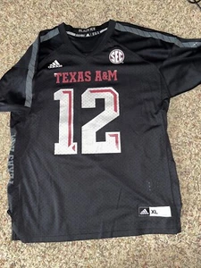 Unique Texas A&M Aggies Adidas "Black Ice" Football Jersey #12 XL - Picture 1 of 4