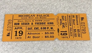 BOB SEGER SILVER BULLET BAND 1975 UNBENUTZT TICKET DETROIT DREW ABBOTT Ephemera USA - Bild 1 von 7