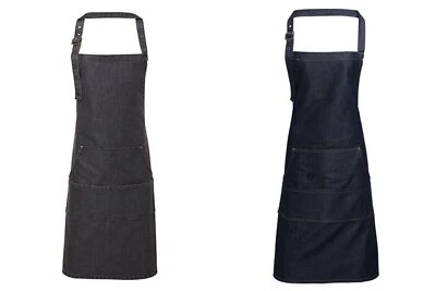 Premier Workwear Latzschürzen Jeans Denim Schürze mit Tasche 60 °C waschbar 72 x