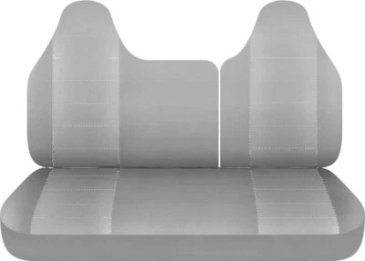 适用于福特 F150 40-60 顶部实心底部前凳座椅套 1997 - 1998 银色 — 第 1/4 张图片
